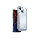Uniq Hybrid AirFender ID Slim Flexible Clear Case With Integrated Card Slot for iPhone 15/15 Plus/15 Pro/15 Pro MAX - Nude Transparent [B] -  كفر حماية عالية - يونيك - شفاف - مع جيب لحفظ البطاقات