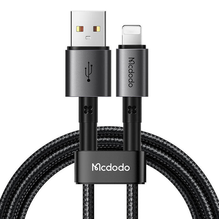 Cable USB-A to Lightning Mcdodo CA-3580, 2m - Black سلك شحن ايفون - ماكدودو - طول 2 متر - كفالة 12 شهر