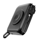 Statik SmartCharge Pro 5-in-1 Travel Charger,15000 mAh - Black [V] - شاحن حائط دولي - 5 في 1 - باور بانك سعة 15000 - سلك شحن تايب سي - شاشه رقمية - شاحن لاسلكي ماغ سيف + شحن ساعة ابل - فتحة تايب سي + فتحتة للشحن السريع - كفاله 12 شهر