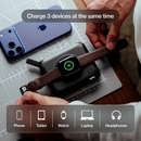 Statik SmartCharge Pro 5-in-1 Travel Charger,15000 mAh - Black [V] - شاحن حائط دولي - 5 في 1 - باور بانك سعة 15000 - سلك شحن تايب سي - شاشه رقمية - شاحن لاسلكي ماغ سيف + شحن ساعة ابل - فتحة تايب سي + فتحتة للشحن السريع - كفاله 12 شهر