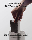 EufyCam E330 (Professional) 4-Cam Kit, 4K Outdoor Security Camera System,1TB Hard Drive Included [D] - 4K كاميرا - يوفي الذكية - قاعدة كاميرات مدمج معها مساحة تخزين 1 تيرا بايت + 4 كاميرات خارجيه - مع تمديدات - مقاومة للماء والغبار - انكر - كفاله 12شهر