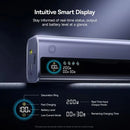 Baseus EnerGeek GR11 Power Bank with Retractable Cable 25000mAh 200W - Space Grey [D] بطارية متنقلة - بيسوس - سعة 25000 - عدد 2 سلك شاحن تايب سي - شاشة رقميه - قوة 200 واط - كفالة 24 شهر
