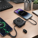 Pawa Torras Mini Magsafe Wireless Powerbank 10000MAH BLACK [O] - بطارية متنقلة - باوا - سعة 10000 - سلك شاحن تايب سي - صغيرة الحجم - كفالة 12 شهر