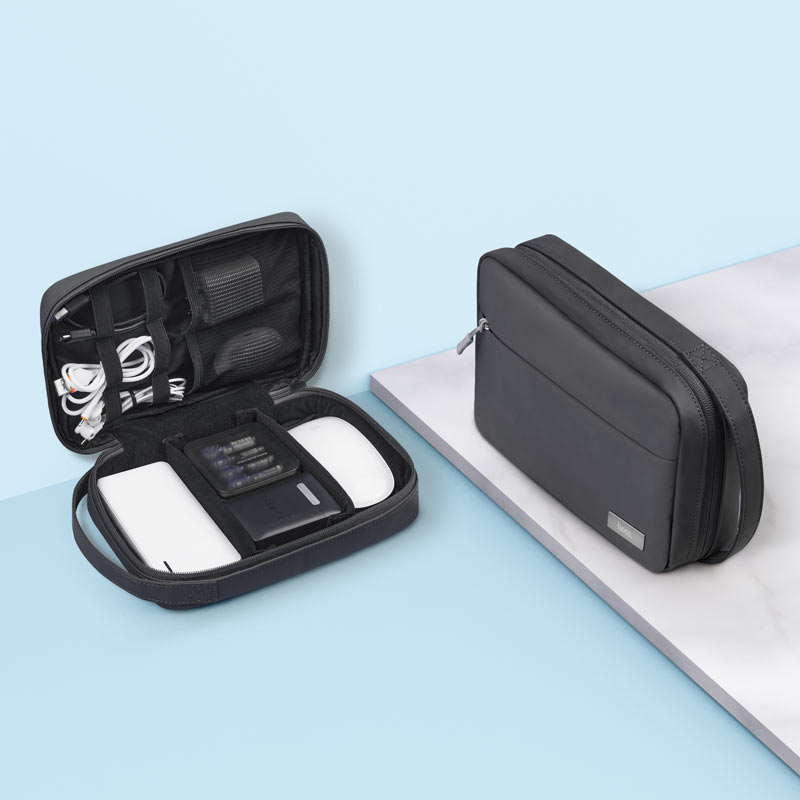 HOCO-GM106 Multifunction Digital Accessories Storage Bag - Gray -  حقيبة منظمة - لمستلزمات الهاتف والكمبيوتر