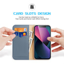 DUCIS Hivo Series Leather Wallet Case - Blue - كفر جلد مع محفظة - حماية عالية - ماغ سيف