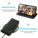 DUCIS Hivo Series Leather Wallet Case - Blue - كفر جلد مع محفظة - حماية عالية - ماغ سيف