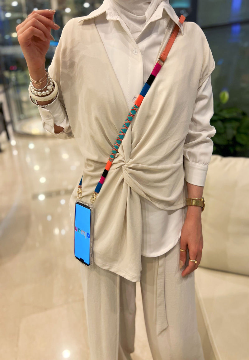 Happy-Nes - The Original Adjustable Phone Strap - Misto Adjustable Strap - With or Without Case - خيط علاقة - صناعة يدوية تركية - يمكنكم اختيار مع كفر او بدون كفر فقط خيط علاقة