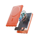 Statik MagSafe Power Bank with Semi-Solid Electrolyte Technology V2 5000mAh Orange [V] - بطارية متنقلة ماغ سيف نحيفة + شحن سماعة ابل - منفذ تايب سي - سعة 5000 ملي أمبير - كفالة 24 شهر