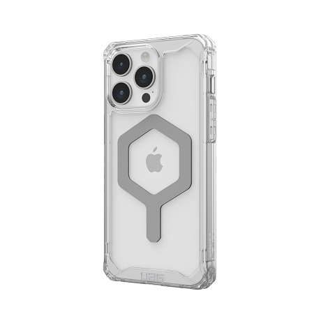 UAG Plyo Magsafe Case for iPhone 15 Pro/15 Pro Max - Ice / Silver [V] -  كفر حماية عالية - ماغ سيف - شفاف