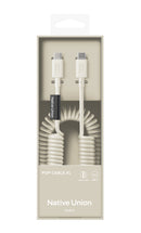 Native Union POP CABLE XL type C-C 2.4M 60W - SandStone  [V] - سلك شحن تايب سي - نيتف يونيون - قوة 60 واط - مقاوم للقطع - 2.4 متر - كفالة 12 شهر
