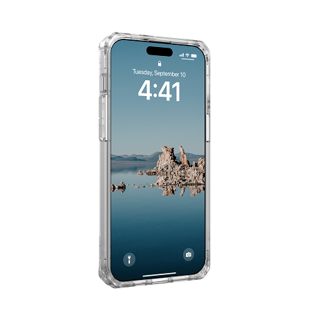 UAG Plyo Magsafe Case for iPhone 15 Pro/15 Pro Max - Ice / Silver [V] -  كفر حماية عالية - ماغ سيف - شفاف