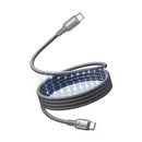 Vention USB 2.0 C Male to C Male 5A Magnetic Cable 1M Aluminum Alloy Type - Titanium Gold[V]-  سلك شحن - تايب سي الي  تايب سي - طول 1 متر - مغناطيسي - كفالة 12 شهر