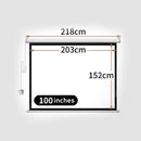 Portable Projector Screen 100 inch [H] - شاشة بروجكتر متنقلة - شاشة العرض القابلة للطي والسحب
