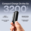 Statik Snap-N-Charge Power Bank 3200mAh - Universal USB-C, Lightning & Micro USB Magnetic Tips V3 Black -  بطارية متنقلة - مع شاحن تايب سي + شاحن ايفون + شاحن ميكرو - سعة 3200 ملي امبير - لأجهزة الاندرويد والايفون - كفالة 12شهر