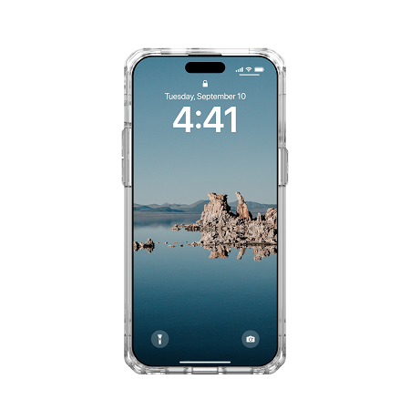 UAG Plyo Magsafe Case for iPhone 15 Pro/15 Pro Max - Ice / Silver [V] -  كفر حماية عالية - ماغ سيف - شفاف