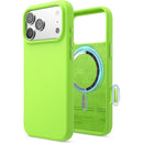 Elago iPhone 17/18 Magnetic Silicone Case (Camera Control Key Included) - Lime Green [V] - كفر حماية عالية - سيليكون - ايفون 17/18 - ايلاجو - ماغ سيف
