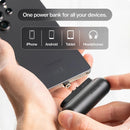 Statik Snap-N-Charge Power Bank 3200mAh - Universal USB-C, Lightning & Micro USB Magnetic Tips V3 Black -  بطارية متنقلة - مع شاحن تايب سي + شاحن ايفون + شاحن ميكرو - سعة 3200 ملي امبير - لأجهزة الاندرويد والايفون - كفالة 12شهر