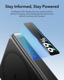 ESR Power Bank 10000mAh Qi2 MagSlim Kickstand Black [V] - بطارية متنقلة ماغ سيف ستاند نحيفة + شحن سماعة ابل - منفذ تايب سي - سعة 10000 ملي أمبير - كفالة 24 شهر