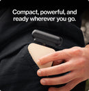 Statik Snap-N-Charge Power Bank 3200mAh - Universal USB-C, Lightning & Micro USB Magnetic Tips V3 Black -  بطارية متنقلة - مع شاحن تايب سي + شاحن ايفون + شاحن ميكرو - سعة 3200 ملي امبير - لأجهزة الاندرويد والايفون - كفالة 12شهر