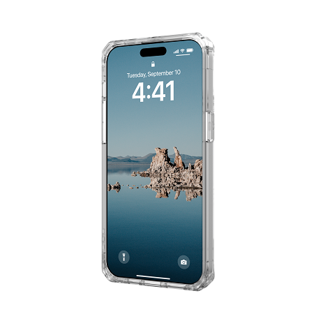 UAG Plyo Magsafe Case for iPhone 15 Pro/15 Pro Max - Ice- White [V]  كفر حماية عالية - ماغ سيف - شفاف