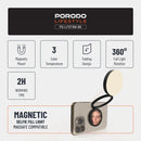 Porodo Magnetic Selfie Fill Light Black - اضاءة - للتصوير - ماغ سيف - متوافقة مع جميع الاجهزة التي تدعم الماغ سيف