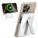 ESR Power Bank 10000mAh Qi2 MagSlim Kickstand White [V] - بطارية متنقلة ماغ سيف ستاند نحيفة + شحن سماعة ابل - منفذ تايب سي - سعة 10000ملي أمبير - كفالة 24 شهر