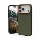 UAG iPhone 17 Pro/ 17 Pro Max Civilian Magsafe Case - Olive/Orange [V] - كفر حماية عالية - ايفون 17 برو / 17 بروماكس - ماغ سيف