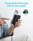 Anker 321 MagGo Battery (PowerCore 5K) -Black [D] - بطارية متنقلة - انكر - قوة 5000 - خفيفة وصغيرة الحجم - ماق سيف - كفالة 18 شهر