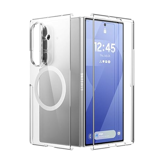 Elago Samsung Galaxy Z Fold 7 Magnetic Clear Case [V] - كفر سامسونج  - حماية عالية - ماغ سيف - شفاف