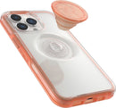 OtterBox iPhone Otter+Pop Symmetry Clear Case - Clear Coral [V] - كفر حماية عاليه مع ماسكة دائرية