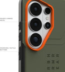 UAG Samsung Galaxy S26 Ultra Civilian w/Magnet Case - Olive Drab/Orange [V] -  S26 كفر جلاجسي  - حماية عالية - ماغ سيف - سامسونج ألتر