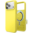 Elago iPhone 17/18 Magnetic Silicone Case (Camera Control Key Included) - Neon Yellow [V] - كفر حماية عالية - سيليكون - ايفون 17/18 - ايلاجو - ماغ سيف