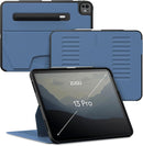ZUGU iPad Pro 13" / 11" - M4/M5 (2024/2025) Case - Slate Blue [V] - كفر ايباد + ستاند + مكان للقلم