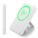 ESR Power Bank 5000mAh Qi2 MagSlim Kickstand White [V] - بطارية متنقلة ماغ سيف ستاند نحيفة + شحن سماعة ابل - منفذ تايب سي - سعة 5000 ملي أمبير - كفالة 24 شهر