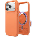 Elago iPhone 17/18 Magnetic Silicone Case (Camera Control Key Included) - Orange [V] - كفر حماية عالية - سيليكون - ايفون 17/18 - ايلاجو - ماغ سيف