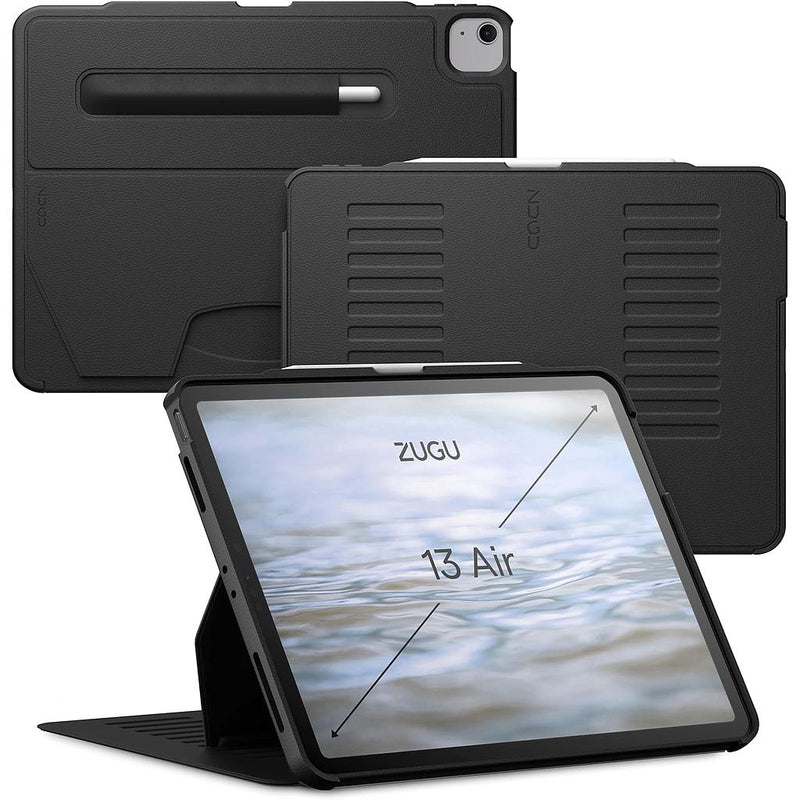 ZUGU iPad Air 13 (2024) / iPad Pro 12.9 3/4 (2018/2020) Case [V] - كفر ايباد + ستاند + مكان للقلم