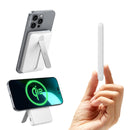 ESR Power Bank 5000mAh Qi2 MagSlim Kickstand White [V] - بطارية متنقلة ماغ سيف ستاند نحيفة + شحن سماعة ابل - منفذ تايب سي - سعة 5000 ملي أمبير - كفالة 24 شهر