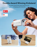 ESR Power Bank 5000mAh Qi2 MagSlim Kickstand White [V] - بطارية متنقلة ماغ سيف ستاند نحيفة + شحن سماعة ابل - منفذ تايب سي - سعة 5000 ملي أمبير - كفالة 24 شهر