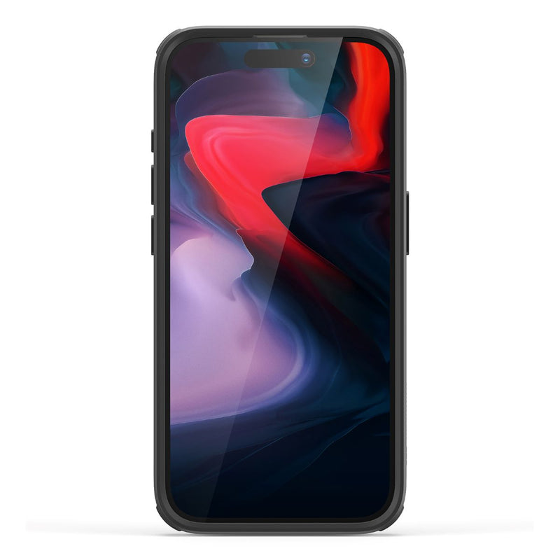 ESR iPhone Classic Hybrid Case with Stash Stand 15Pro /15Pro max- (HaloLock) Clear Black [V]   كفر حماية عالية - ماغ سيف - ستاند - شفاف أسود