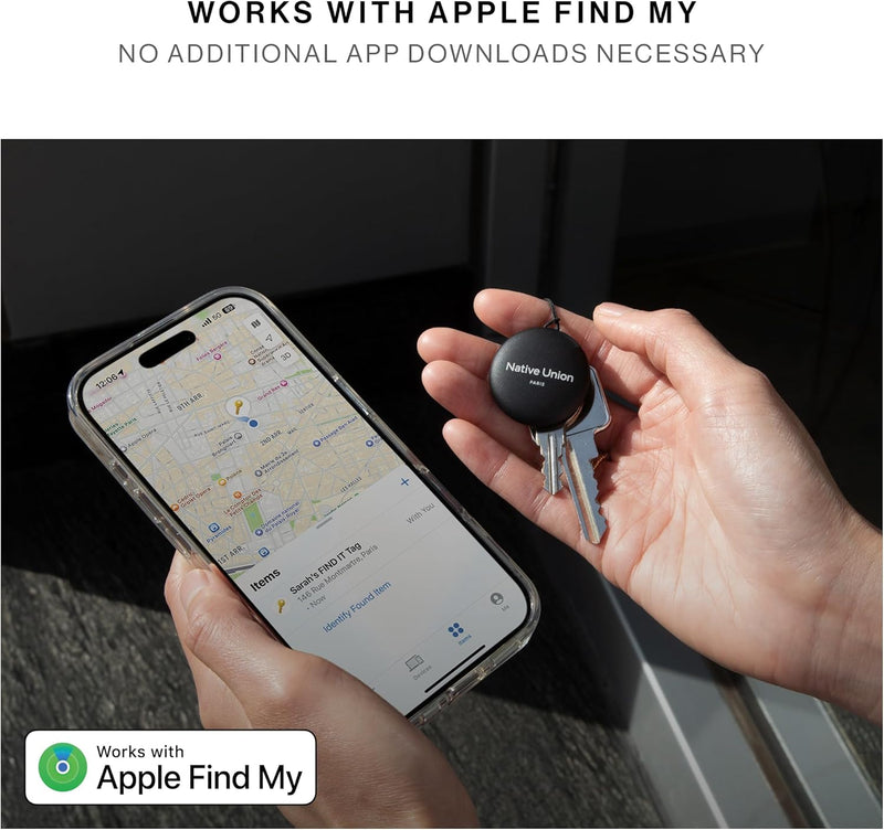 Native Union FindIt Tag [V] - قطعة تتبع مستلزماتكم الشخصية + كفر ميدالية - معتمدة من ابل - كفالة 12 شهر
