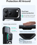 ESR iPhone 17 Pro / 17 ProMax HaloLock Classic Hybrid Case with Stash Stand (Camera Control Button) Case - Clear Black [V] - كفر حماية عالية - ماغ سيف - ستاند