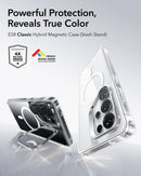 ESR Galaxy S26 Ultra Classic Hybrid Stash Stand Case - Clear [V] -  S26 كفر جلاجسي  - حماية عالية - ماغ سيف - شفاف - مع ستاند صوب الكاميرا - سامسونج ألتر