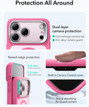 ESR iPhone 17 Pro / 17 ProMax HaloLock Classic Hybrid Case with Stash Stand (Camera Control Button) Case - Frosted Pink [V] - كفر حماية عالية - ماغ سيف - ستاند