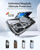 ESR iPhone 16 Pro Max Classic Hybrid (HaloLock) with Stash Stand Case - Clear [V] - كفر حماية عالية - ماغ سيف - ستاند