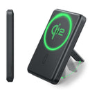 ESR Power Bank 5000mAh Qi2 MagSlim Kickstand Black [V] - بطارية متنقلة ماغ سيف ستاند نحيفة + شحن سماعة ابل - منفذ تايب سي - سعة 5000 ملي أمبير - كفالة 24 شهر