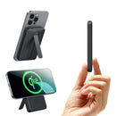 ESR Power Bank 5000mAh Qi2 MagSlim Kickstand Black [V] - بطارية متنقلة ماغ سيف ستاند نحيفة + شحن سماعة ابل - منفذ تايب سي - سعة 5000 ملي أمبير - كفالة 24 شهر