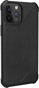 UAG iPhone Metropolis LT LTHR ARMR Case Black Leather [V] - كفر حماية عالية - يو اي جي