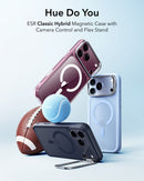 ESR iPhone 18 Pro Max/17 Pro Max Classic Hybrid Magnetic Case (Camera Control,Stash Stand) Frosted Light Blue [V] - كفر حماية عالية - ماغ سيف - ستاند