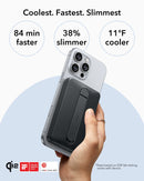 ESR Power Bank 5000mAh Qi2 MagSlim Kickstand Black [V] - بطارية متنقلة ماغ سيف ستاند نحيفة + شحن سماعة ابل - منفذ تايب سي - سعة 5000 ملي أمبير - كفالة 24 شهر