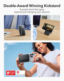 ESR Power Bank 5000mAh Qi2 MagSlim Kickstand Black [V] - بطارية متنقلة ماغ سيف ستاند نحيفة + شحن سماعة ابل - منفذ تايب سي - سعة 5000 ملي أمبير - كفالة 24 شهر